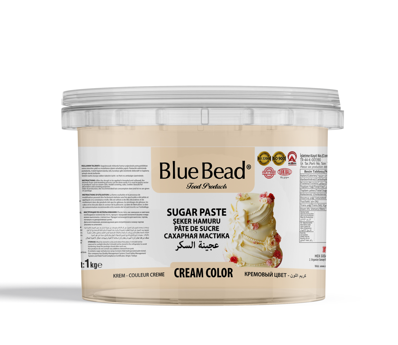 Blue Bead Krem Şeker Hamuru 1 KG