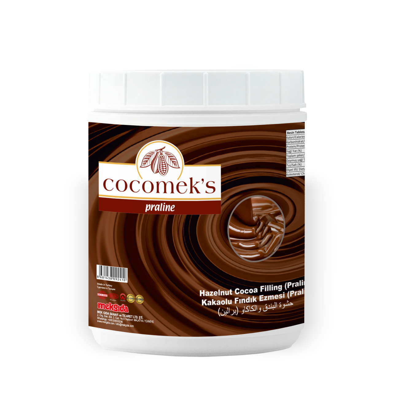 Cocomeks Kakaolu Fındık Ezmesi Pralin 1 KG
