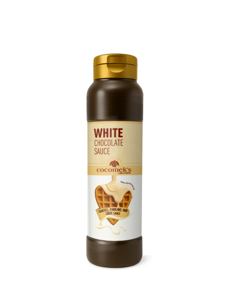 Cocomeks Beyaz Çikolatalı Waffle Krep Pankek Sosu 1 KG