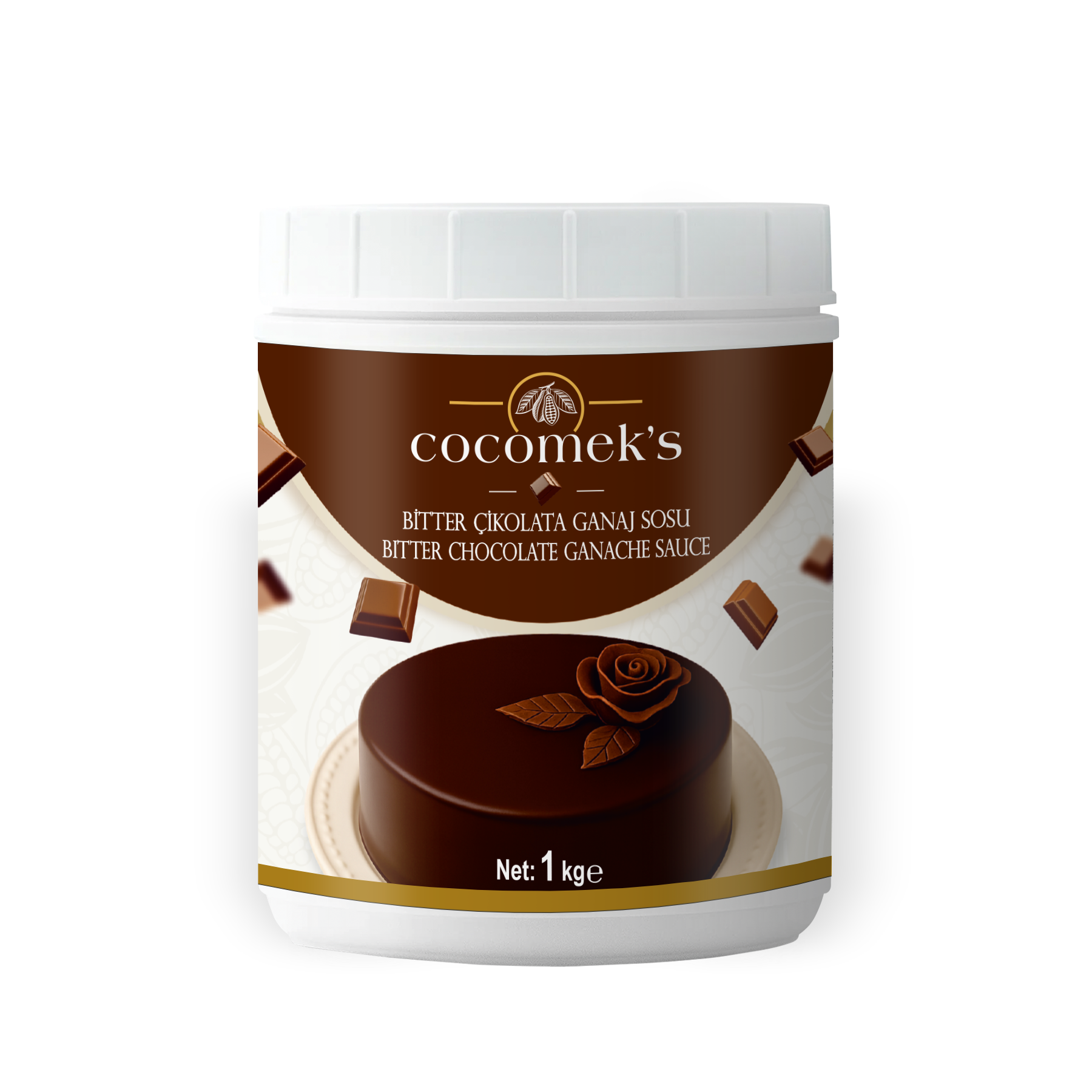 Cocomeks Bitter Çikolatalı Ganaj Sos 1 KG
